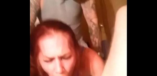  Milf Redhead Amateur Getting Double Teamed